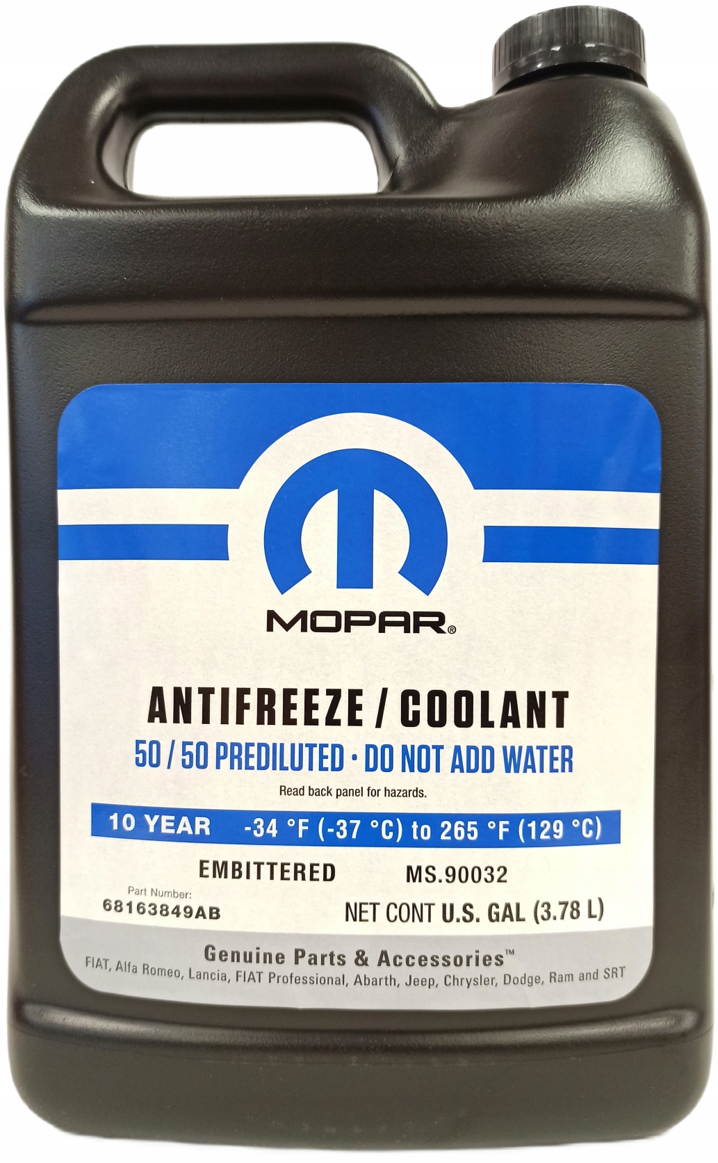 Płyn chłodniczy MOPAR 10 lat 50/50 3,78L