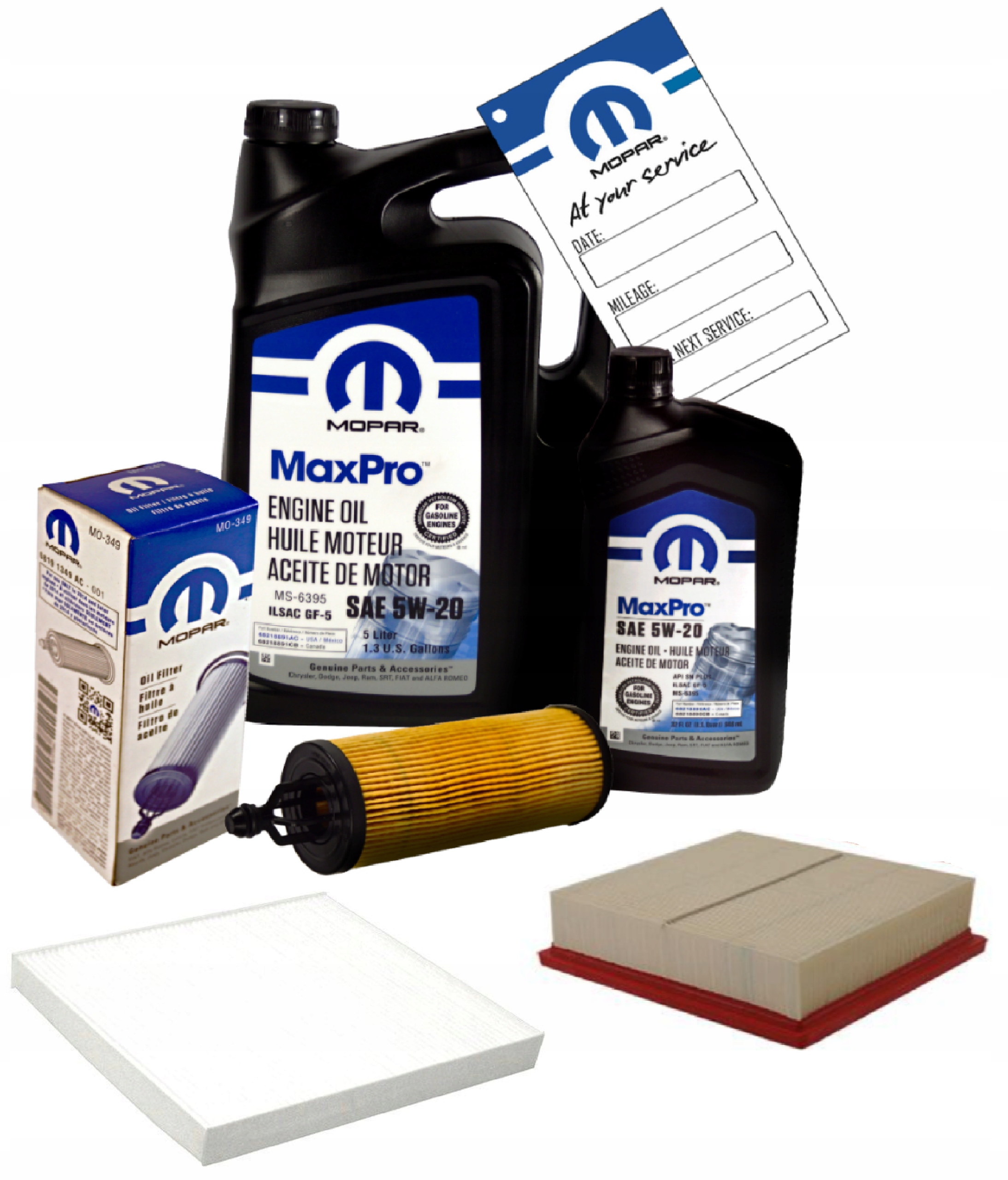 MOPAR MaxPro 5W20 6L with filters Dodge Durango 3,6 V6 2014-