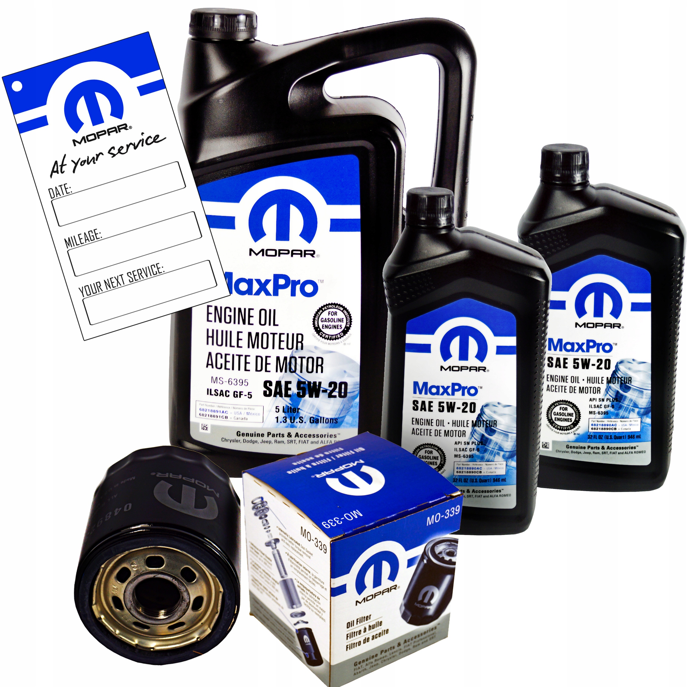 MOPAR MaxPro 5W20 7L with filters Dodge Durango 5.7 V8 2016-2025
