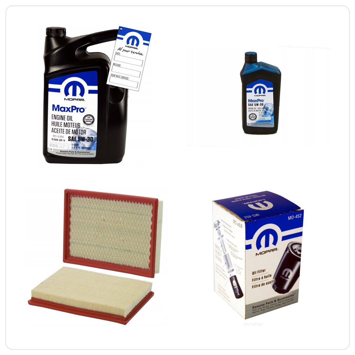 MOPAR MaxPro 5W30 6L with filters Dodge Durango 3,7 V6 -2008