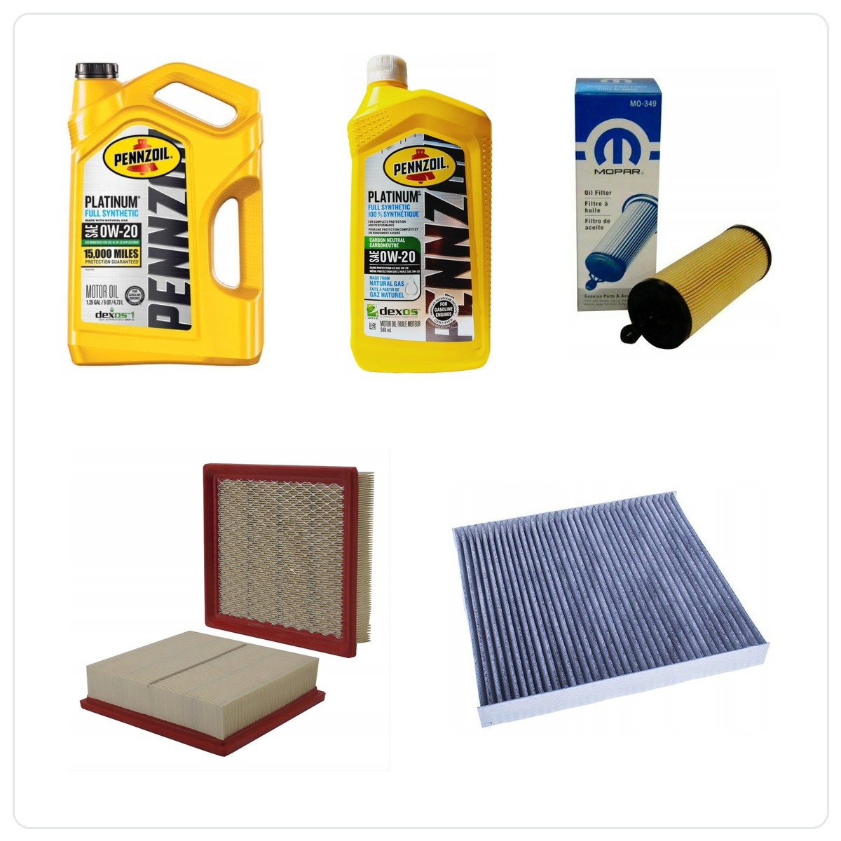 PENNZOIL+ 0W20 6L with filters Dodge Durango 3,6 V6 2016-