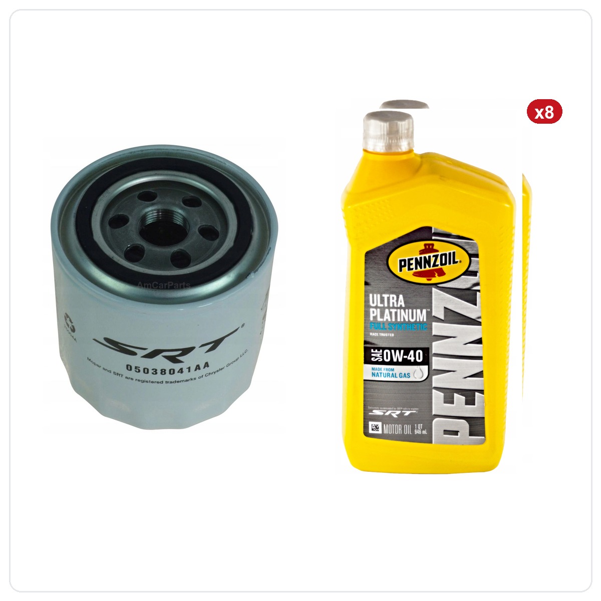 PENNZOIL ULTRA Platinum 0W40 8L + filtr MOPAR MO-041 Dodge Durango 6.2 SRT HELLCAT 2021-2025