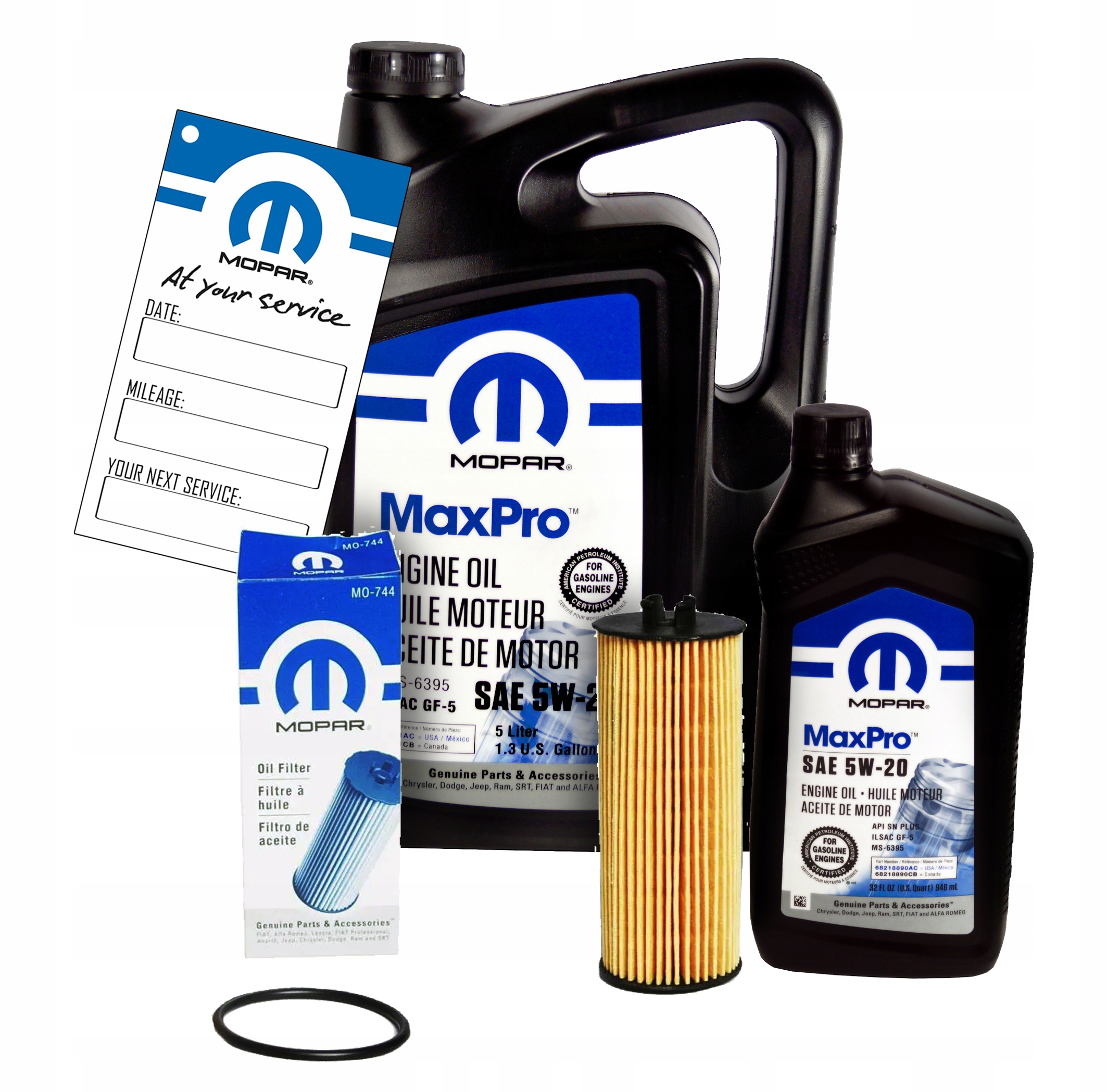 MOPAR MaxPro 5W20 6L z filtrami Dodge Journey 3,6 V6 -2013