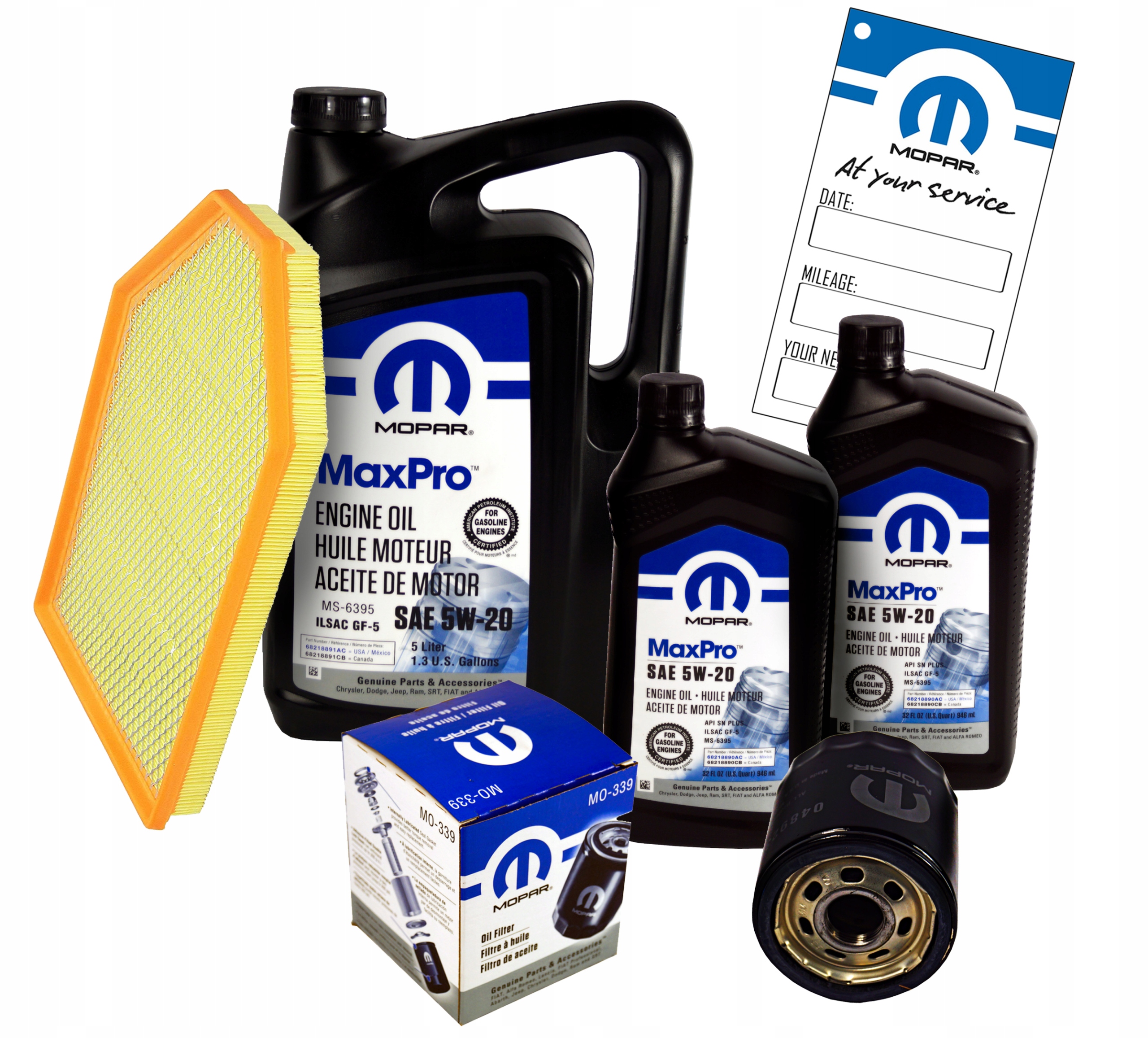 MOPAR MaxPro 5W20 7L z filtrami Chrysler 300 5.7 V8 2016-2023