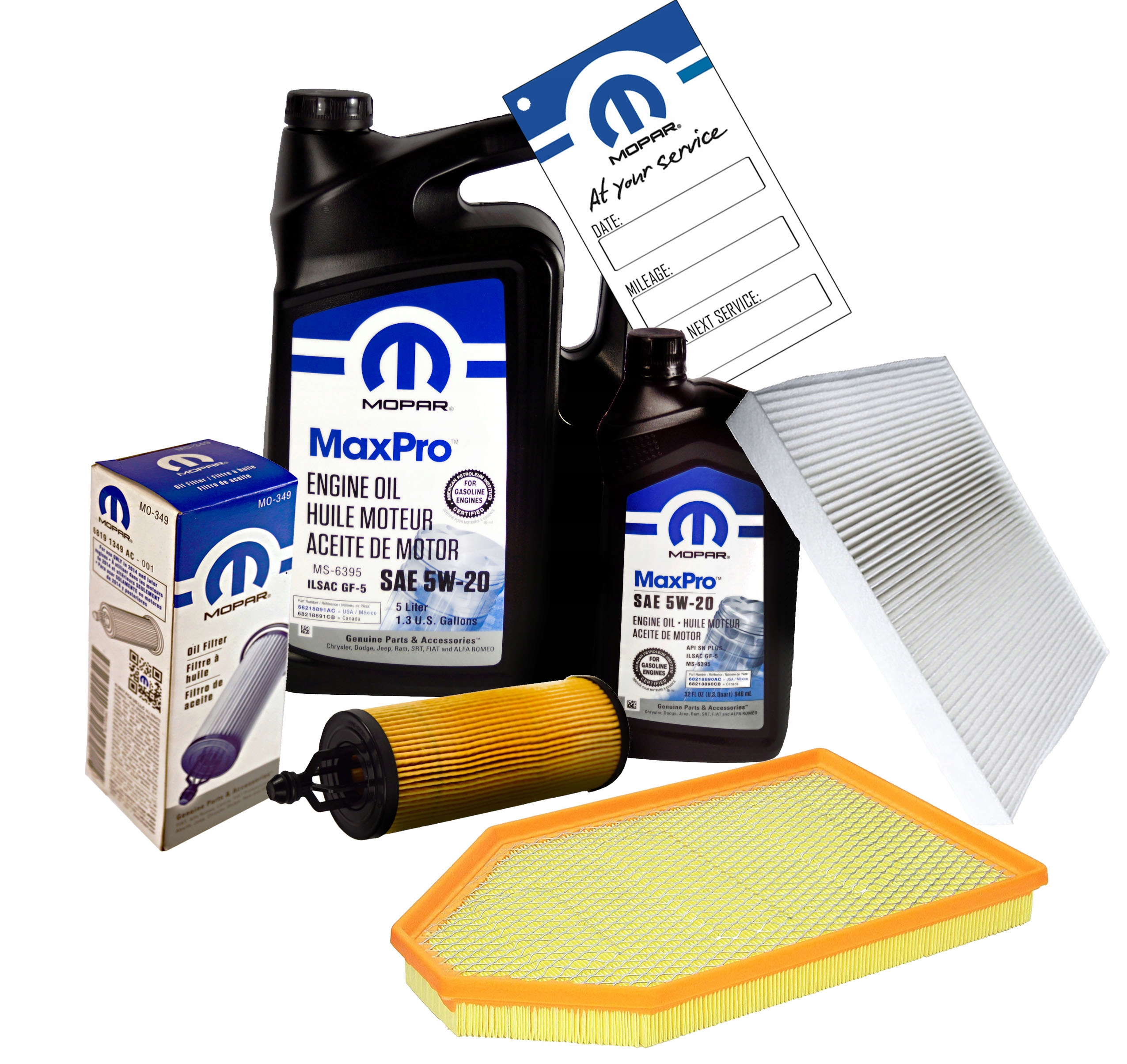 MOPAR MaxPro 5W20 6L z filtrami Dodge Challenger 3,6 V6 -2013