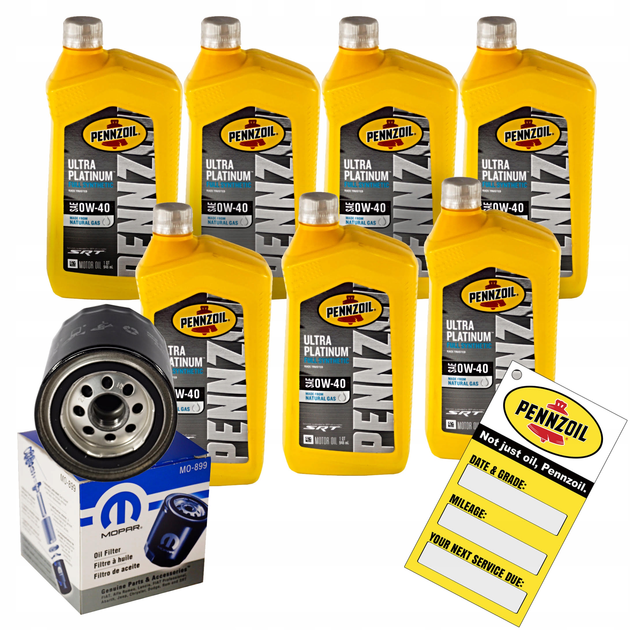 PENNZOIL ULTRA Platinum 0W40 7L + filtr MOPAR MO-899 Jeep Grand Cherokee 6.2 V8 SRT TRACKHAWK 2017-2022