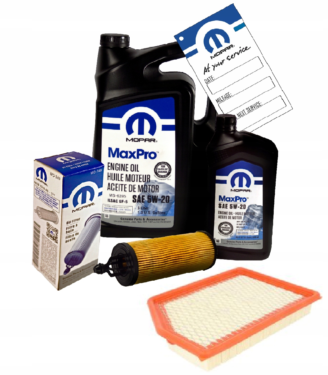MOPAR MaxPro 5W20 5L z filtrami Jeep Cherokee 3,2 V6 2014-2018