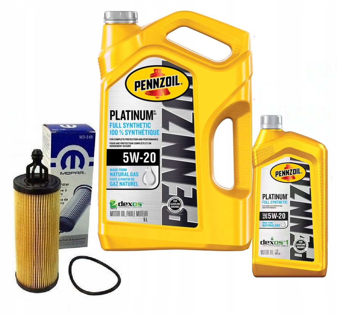 MOPAR MaxPro 5W20 6L + filtr MOPAR MO-349 Jeep Grand Cherokee 3,6 V6 2014-