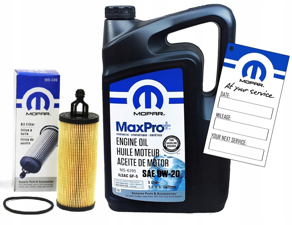 MOPAR MaxPro 5W30 5L z filtrami Jeep Cherokee 3,2 V6 2014-2018