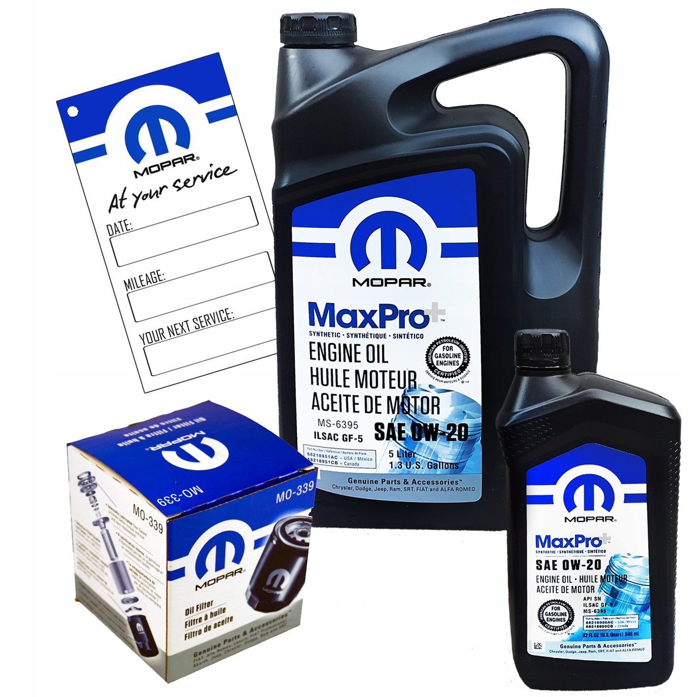 MOPAR MaxPro+ 0W20 + filtr MOPAR MO-339 Jeep Grand Cherokee 5.7 V8 2021-