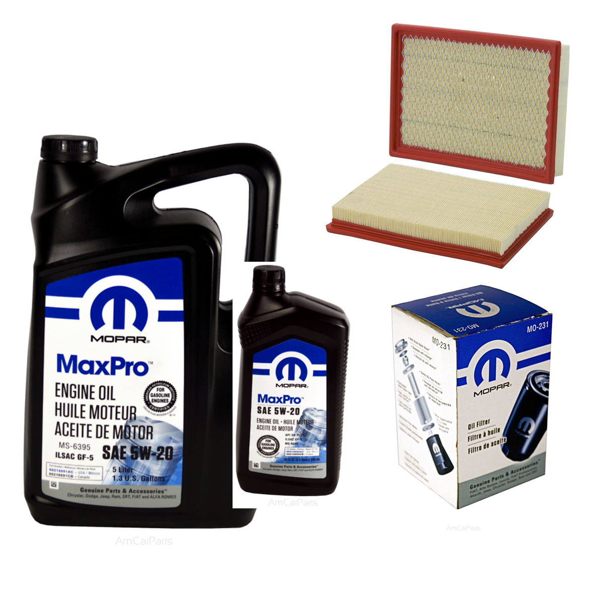 MOPAR MaxPro 5W20 6L z filtrami Jeep Grand Cherokee 3,7 V6 2009-