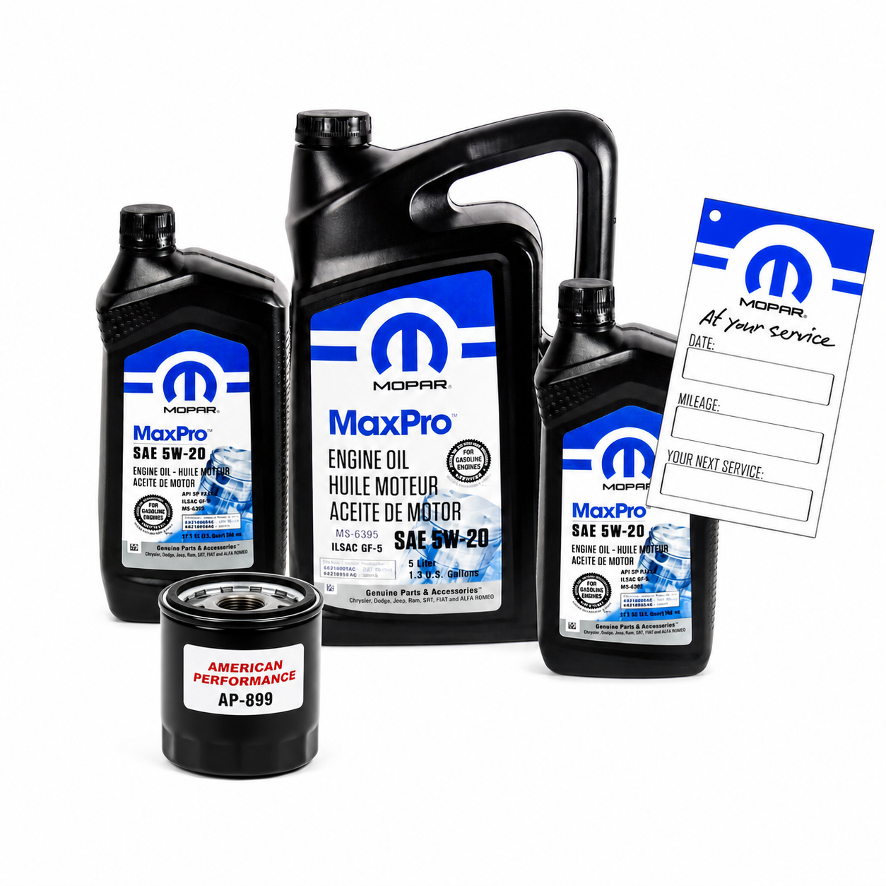 MOPAR MaxPro 5W20 7L + Zamiennik filtra MOPAR MO-899 Jeep Grand Cherokee 5.7 V8 2008-2010