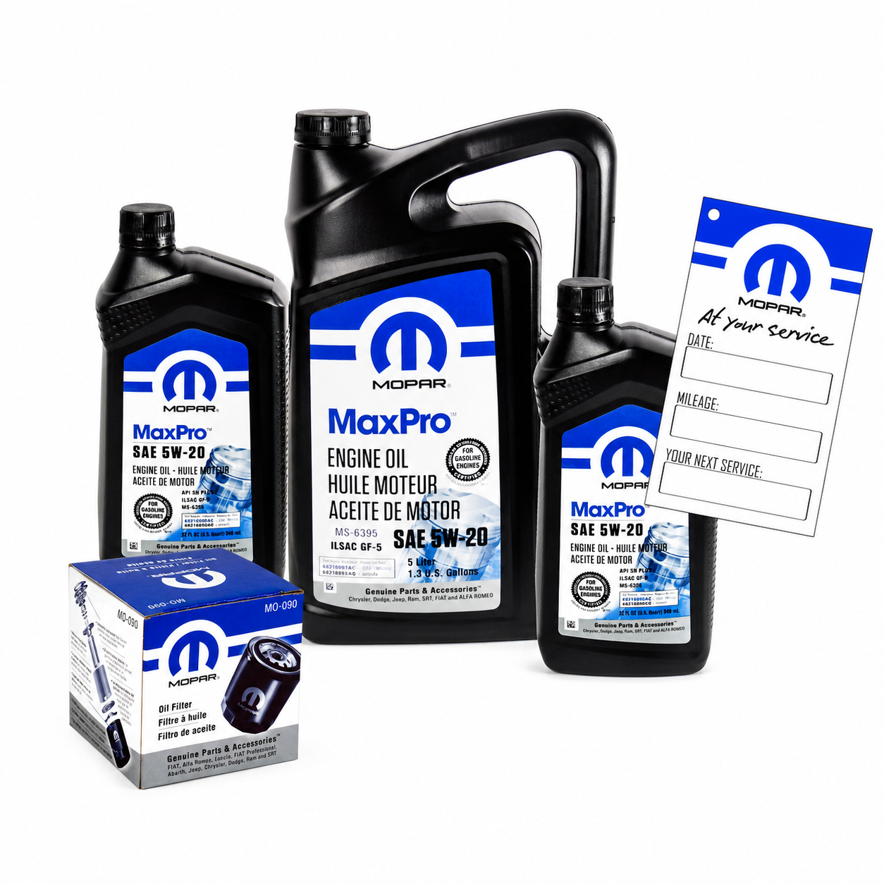 MOPAR MaxPro 5W20 7L + filtr MOPAR MO-090 Jeep Grand Cherokee 5.7 V8 2005-2008