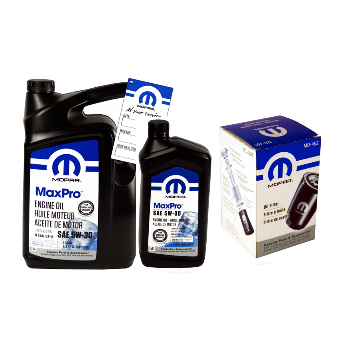 MOPAR MaxPro 5W30 6L + filtr MOPAR MO-452 Jeep Grand Cherokee 3,7 V6 -2008