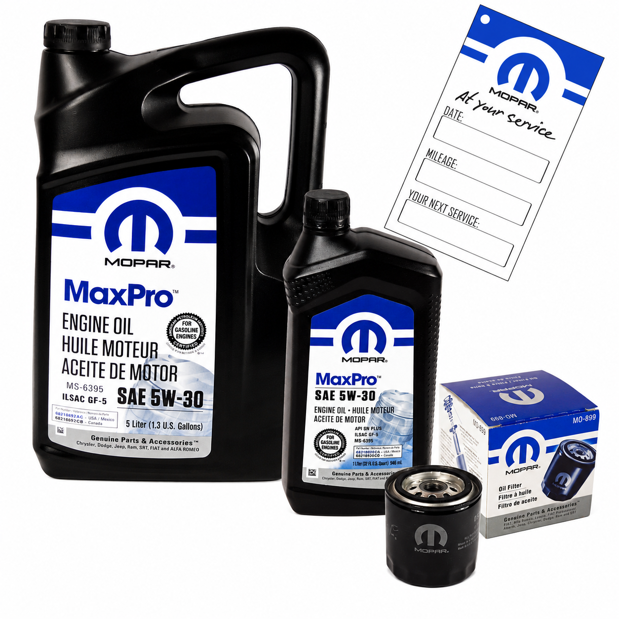 MOPAR MaxPro 5W30 6L + filtr MOPAR MO-899 Jeep Grand Cherokee 4.7 V8 2008-2010