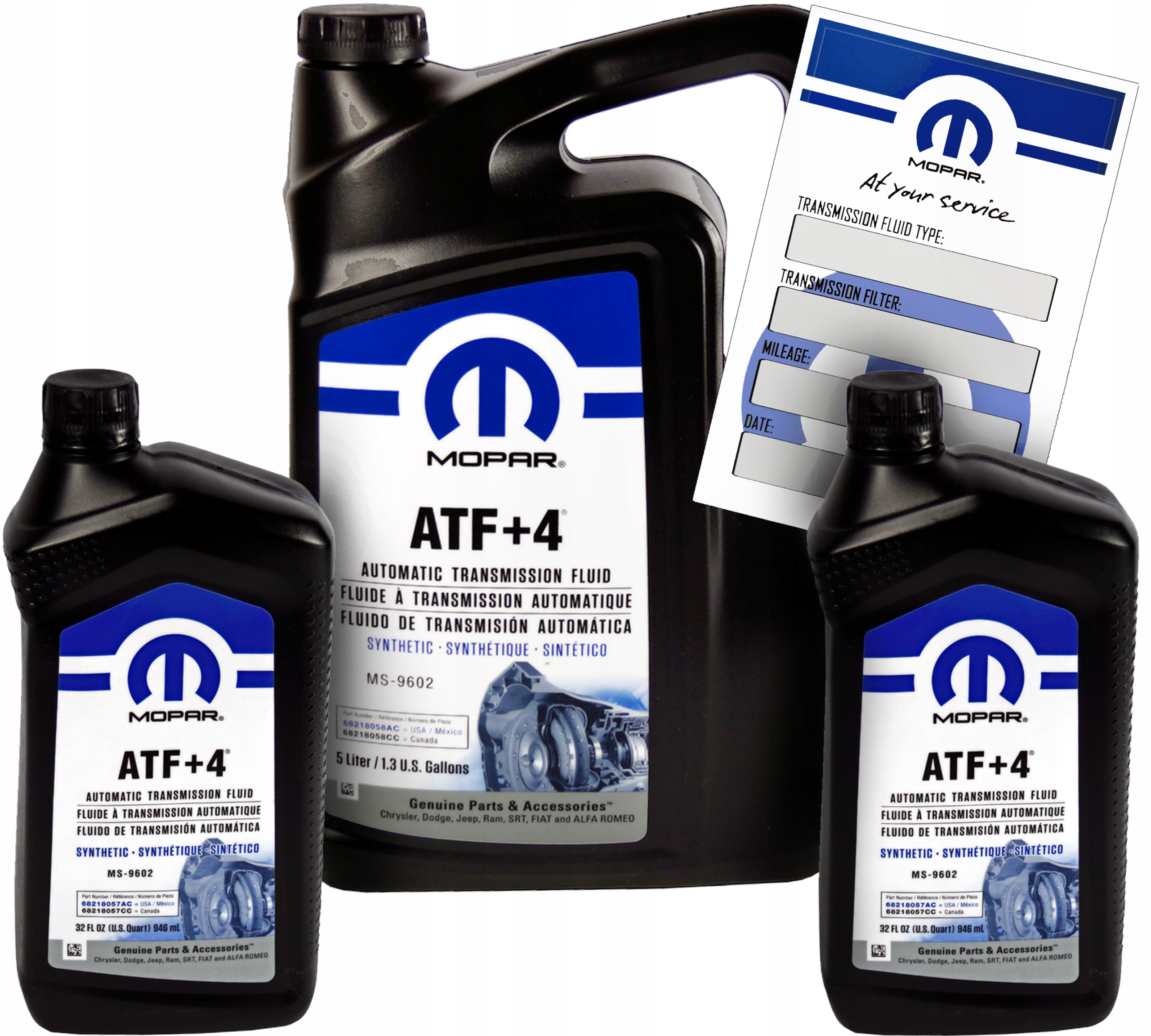 Mopar ATF+4 6,892 l — 5 l + 2 × 0,946 l