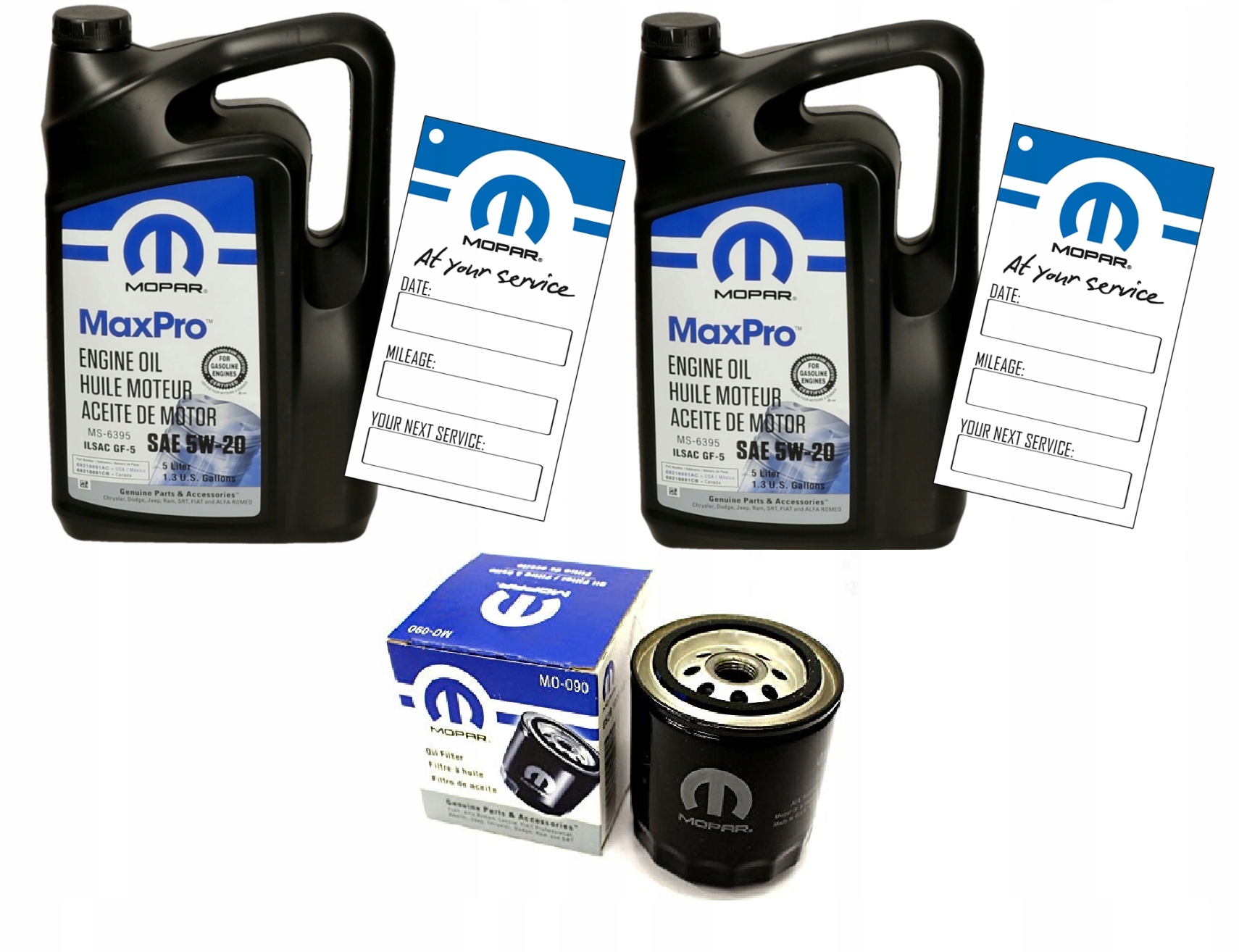 Mopar MaxPro 5W-20 10 l — 2 × 5 l + filtr Mopar MO-090