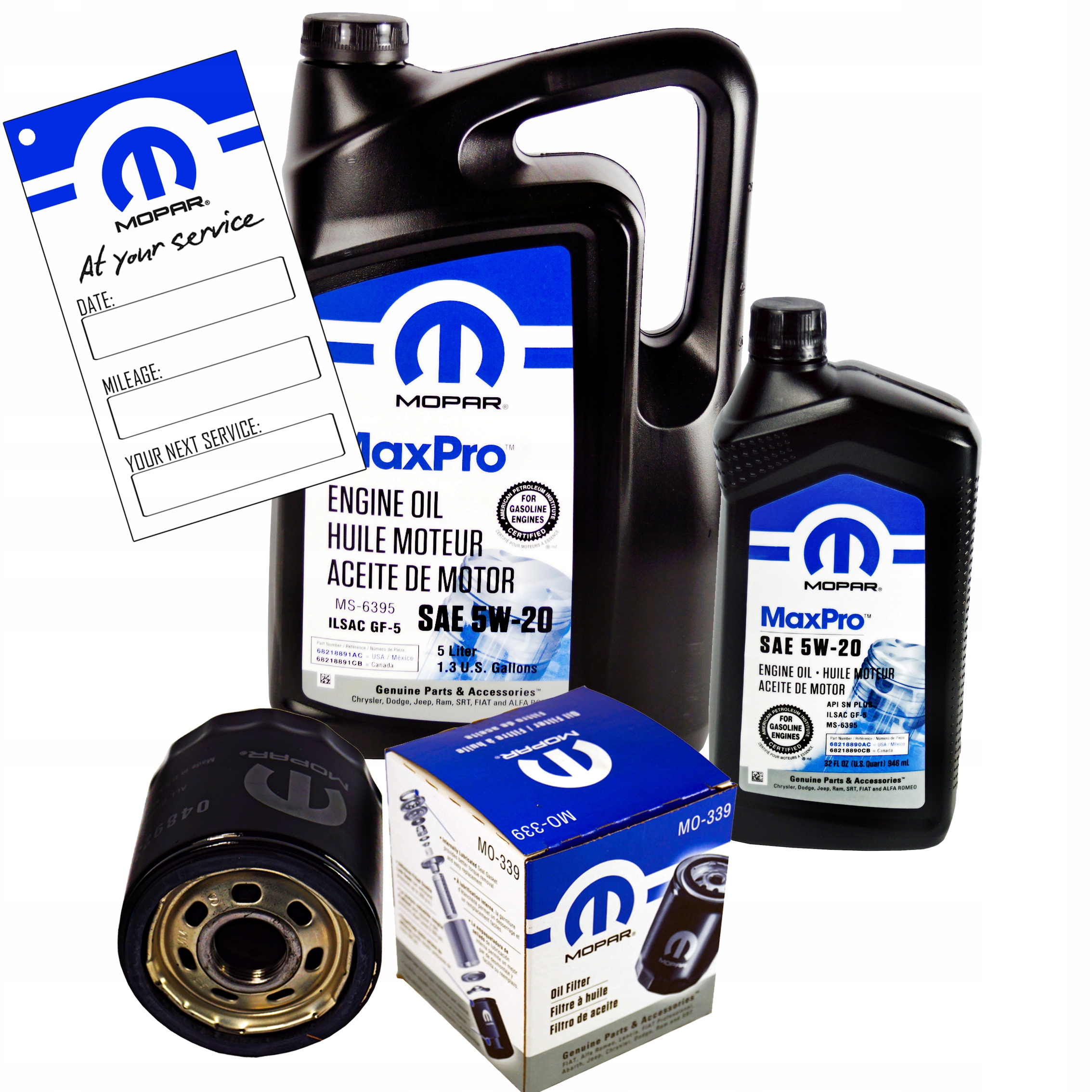 Mopar MaxPro 5W-20 5,946 l — 5 l + 0,946 l + filtr Mopar MO-339
