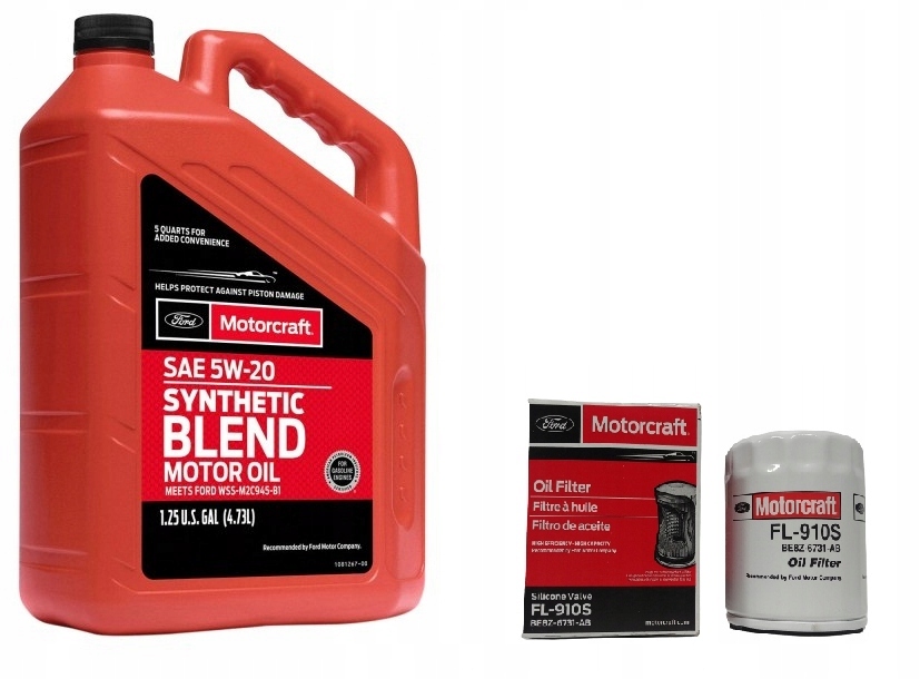 Motorcraft 5W-20 Synthetic Blend 4,73 l + filtr FL-910S