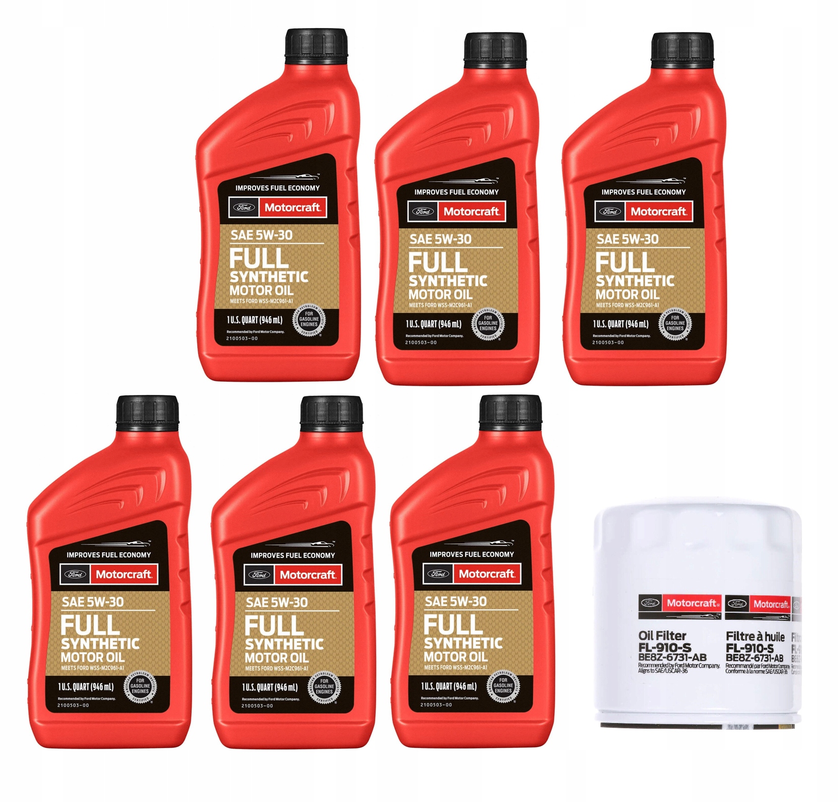 Motorcraft 5W-30 Full Synthetic 5,676 l + filtr FL-910S