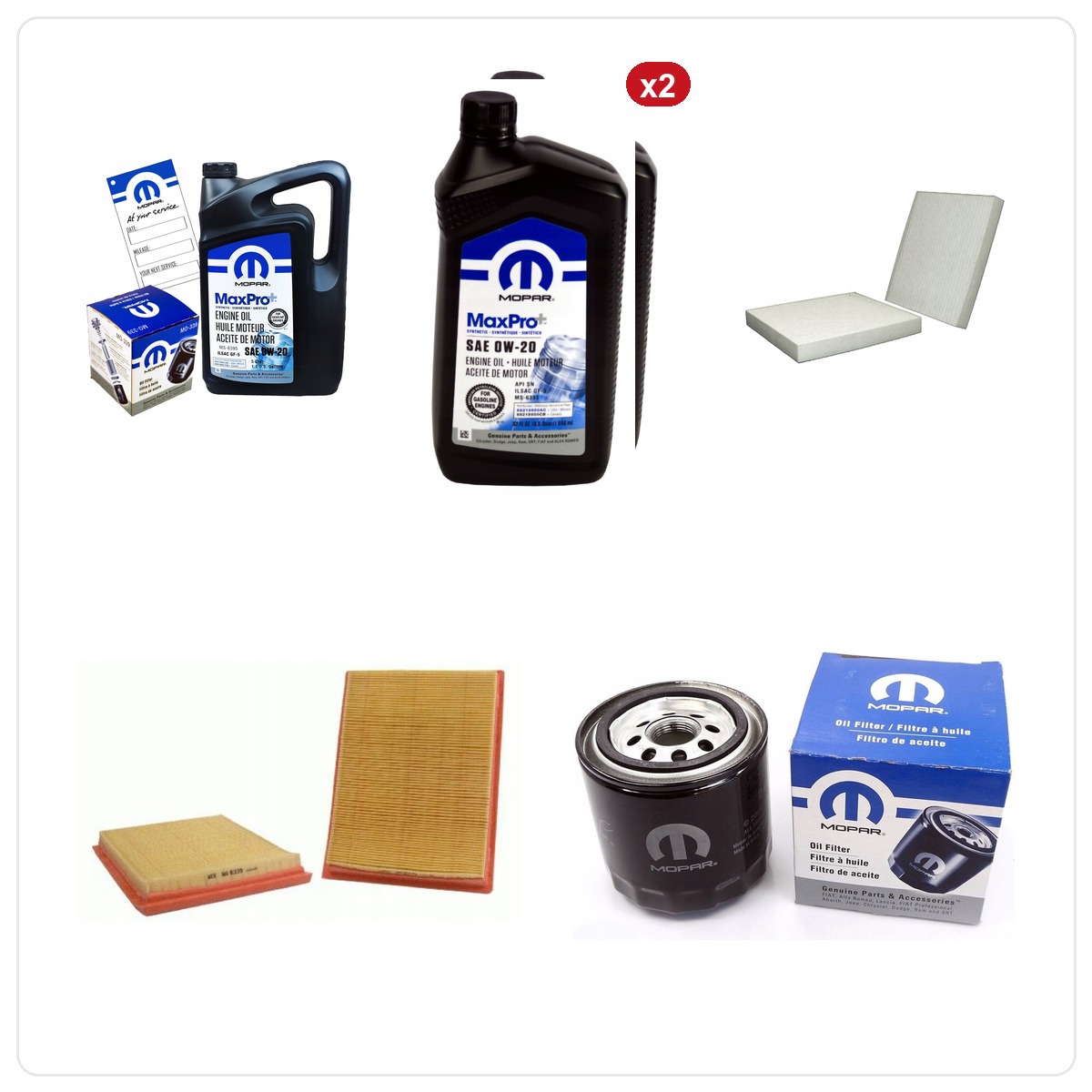 MOPAR MaxPro + 0W20 7L z filtrami RAM 1500 5.7 V8 2019-2025