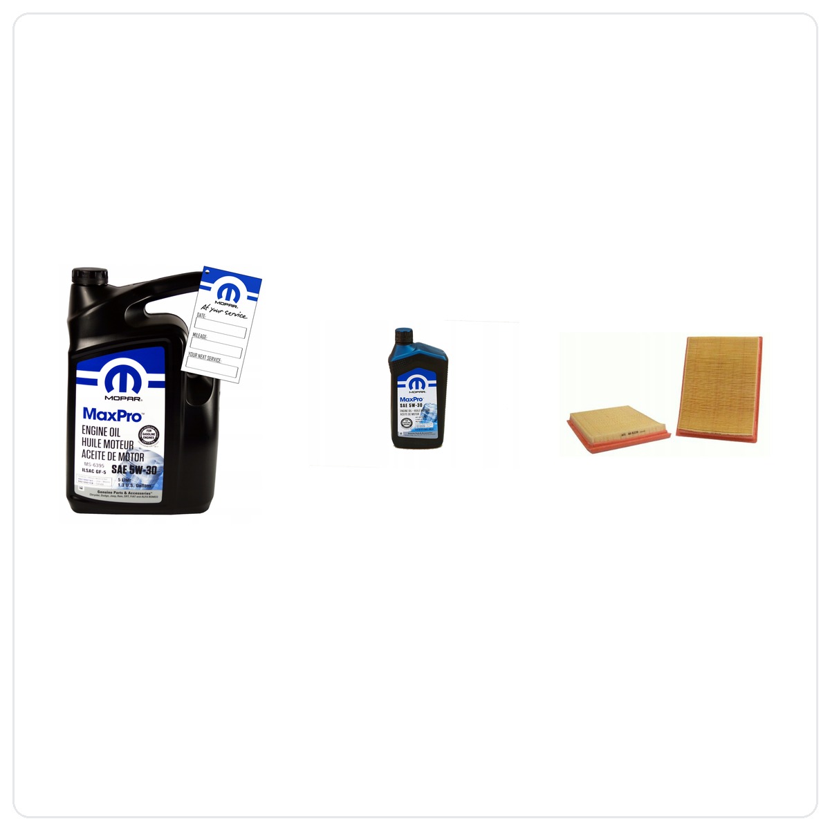 MOPAR MaxPro 5W30 6L with filters RAM 1500 3.7 V6 -2008
