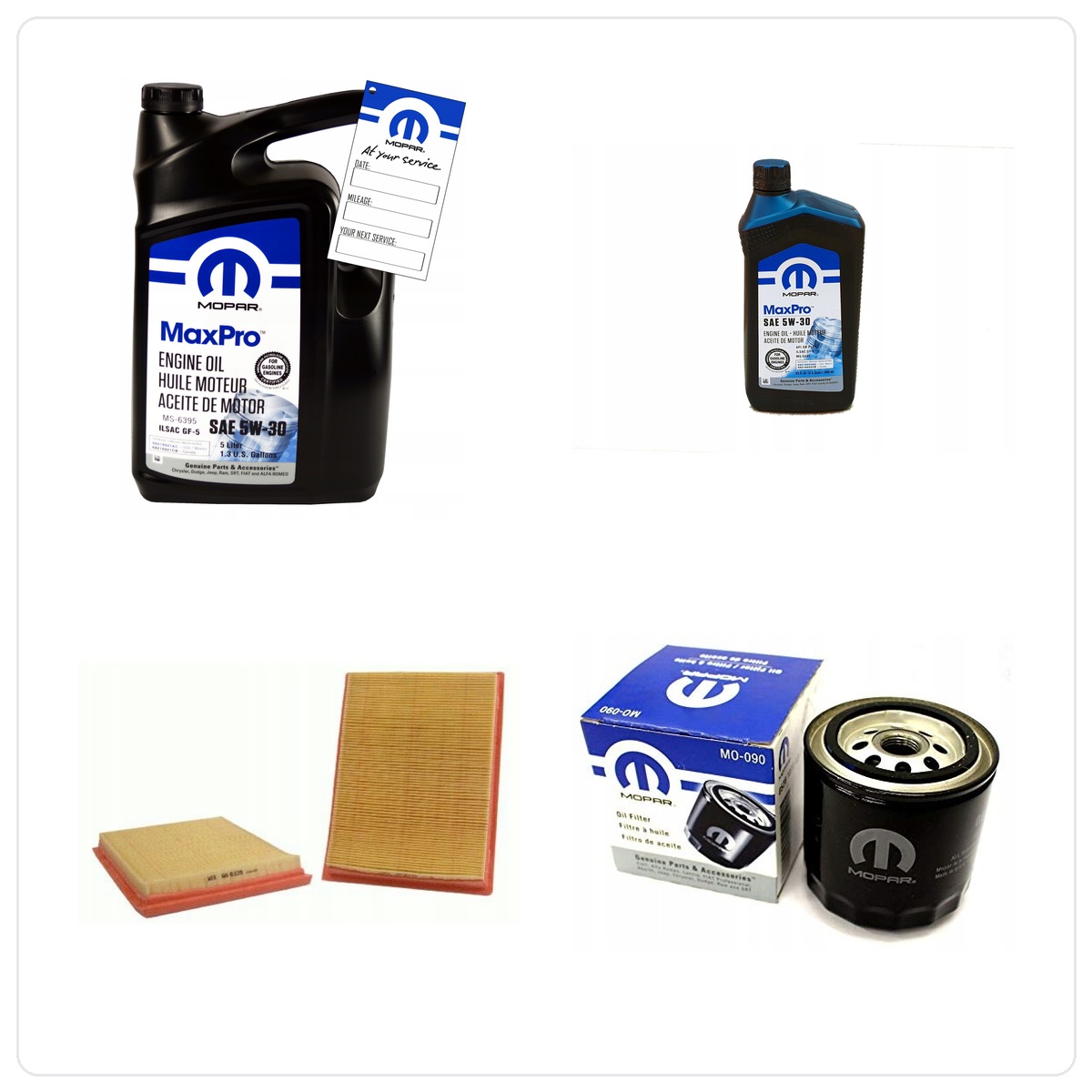 MOPAR MaxPro 5W30 6L with filters RAM 1500 4.7 V8 -2008