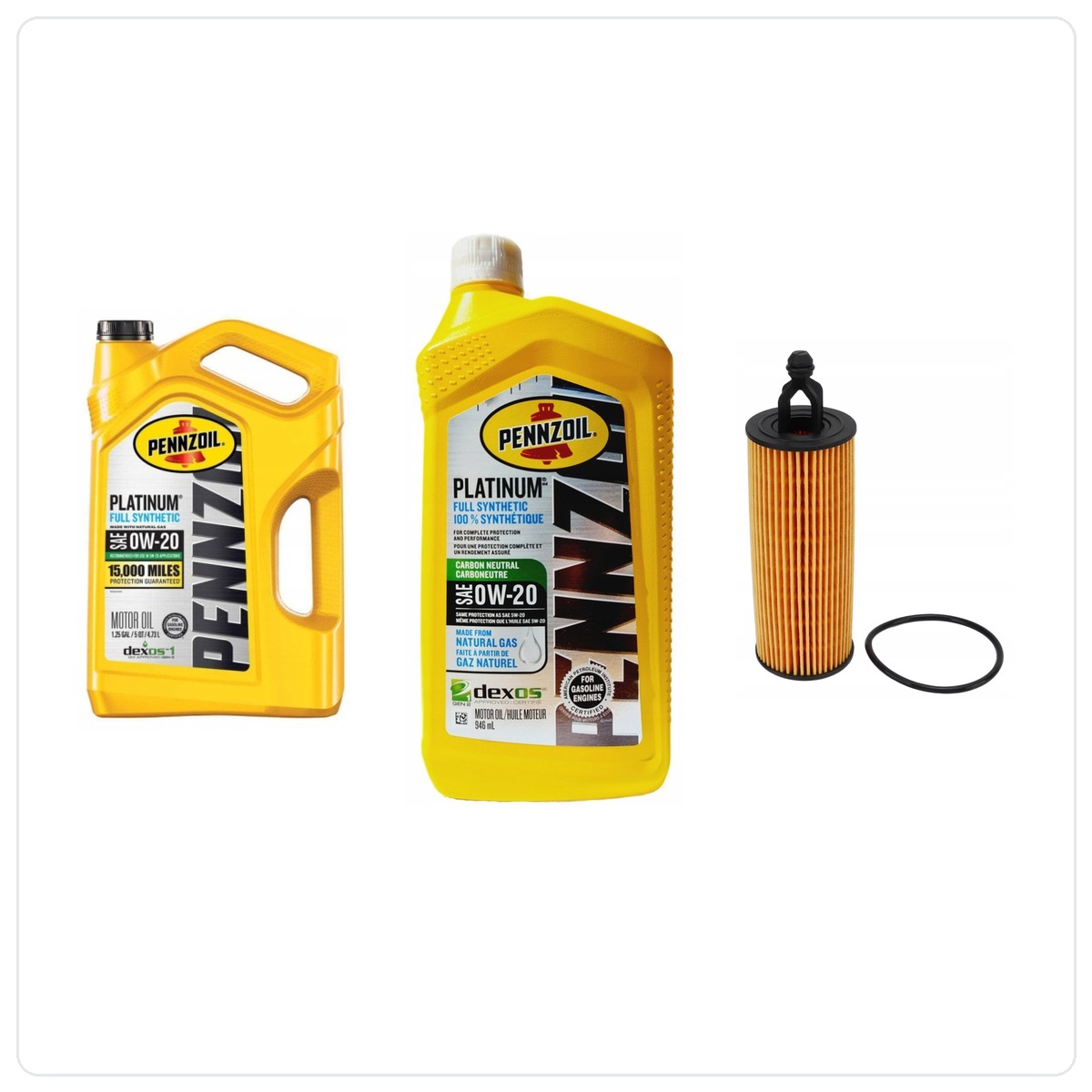 PENNZOIL+ 0W20 6L + Zamiennik filtra MOPAR MO-349 RAM 1500 3,6 V6 2016-