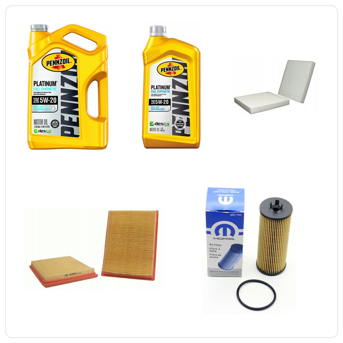 PENNZOIL 5W20 6L z filtrami RAM 1500 3,6 V6 -2013