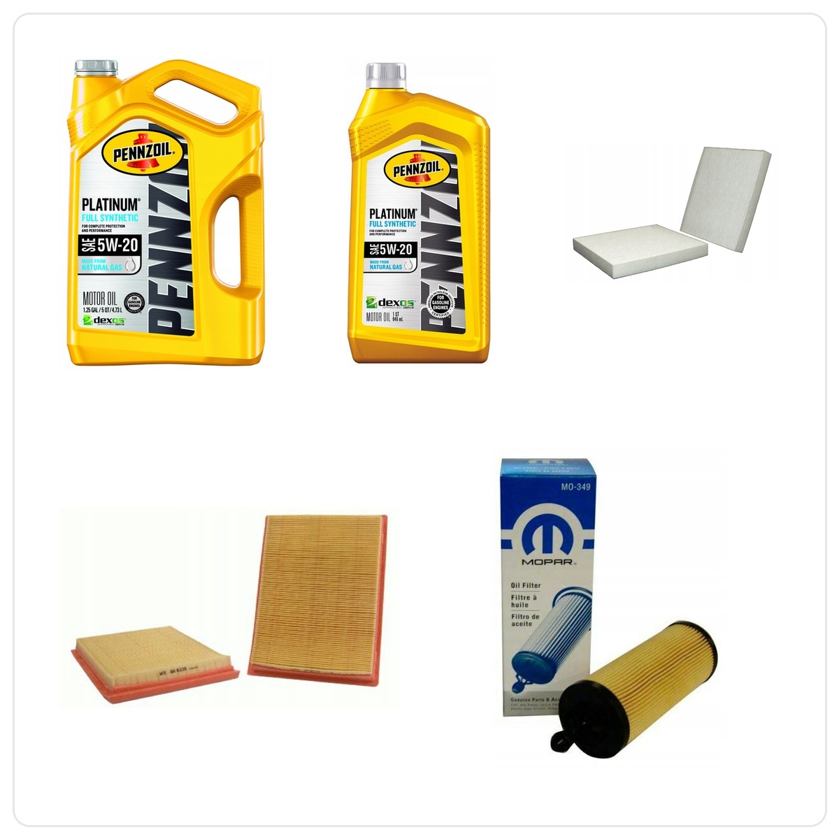 PENNZOIL 5W20 6L z filtrami RAM 1500 3,6 V6 2019-