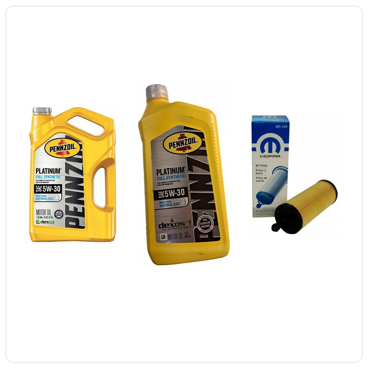 PENNZOIL 5W30 6L + filtr MOPAR MO-349 RAM 1500 3,6 V6 2019-