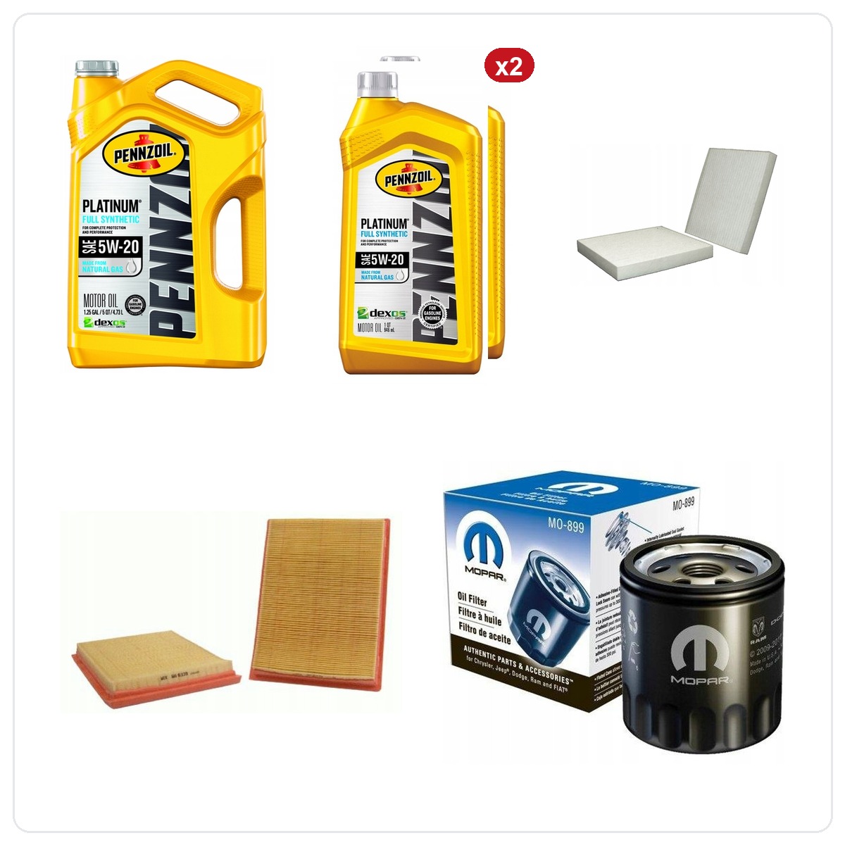 PENNZOIL PyearINUM 5W20 7L with filters RAM 1500 5.7 V8 2008-2013