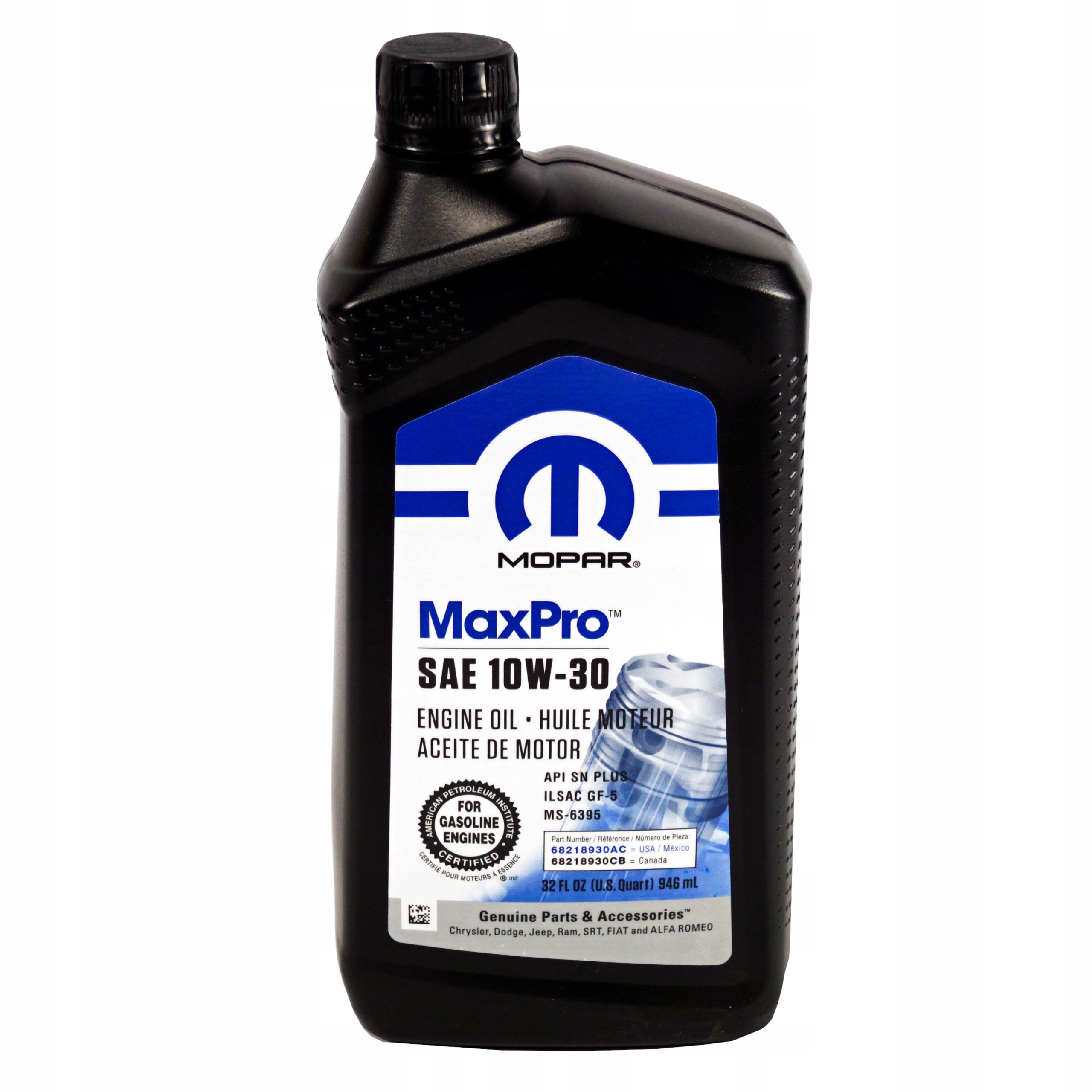 MOPAR MaxPro SAE 10W-30 0,946 l (1 US qt)