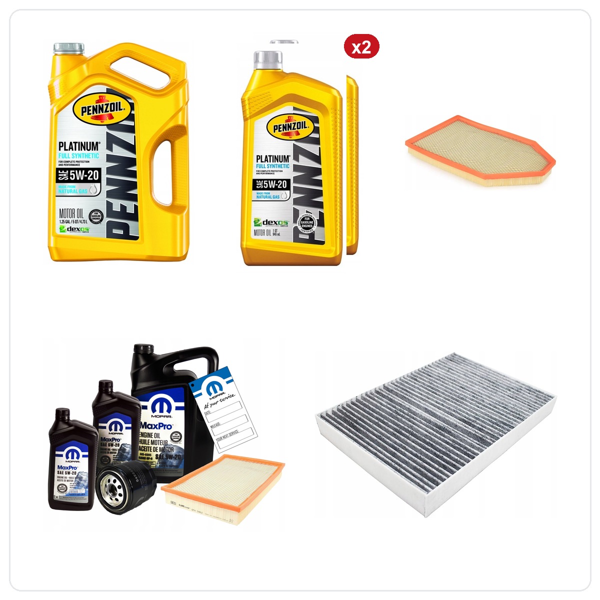 PENNZOIL PLATINUM 5W20 7L z filtrami Dodge Charger 5.7 V8 2011-2016