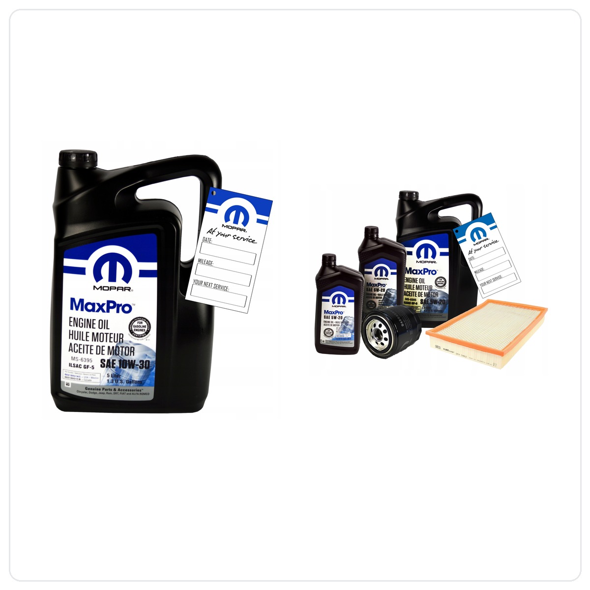 MOPAR MaxPro 10W30 5L + filter MOPAR MO-899 Dodge Charger 3.5 V6 2008-2010