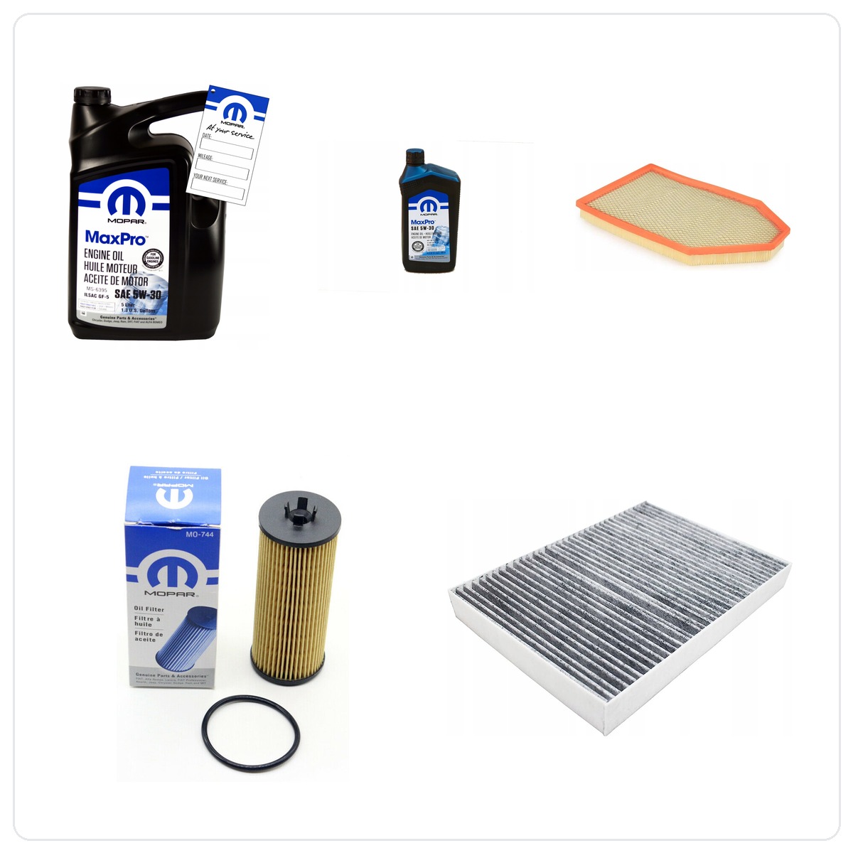 MOPAR MaxPro 5W30 6L with filters Dodge Challenger 3,6 V6 -2013