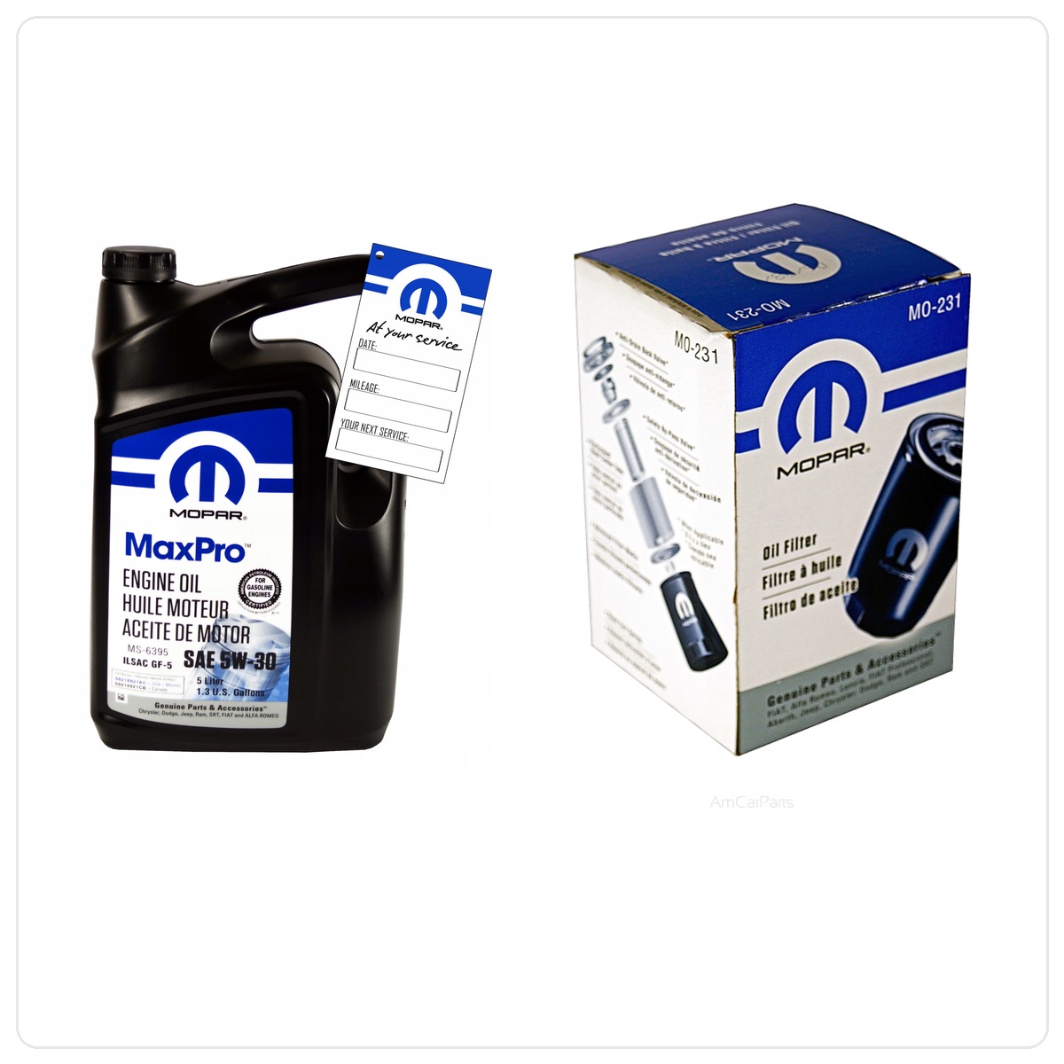MOPAR MaxPro 5W30 5L z filtrami Jeep Cherokee 3.7 V6 2008-2013