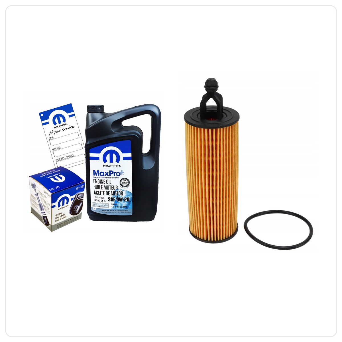 MOPAR 0W20 5L + AMERICAN PERFORMANCE MO-349 (MOPAR MaxPro 0W20 5L + Alternativer Filter MOPAR MO-349 Chrysler Pacifica 3,6 V6 2016