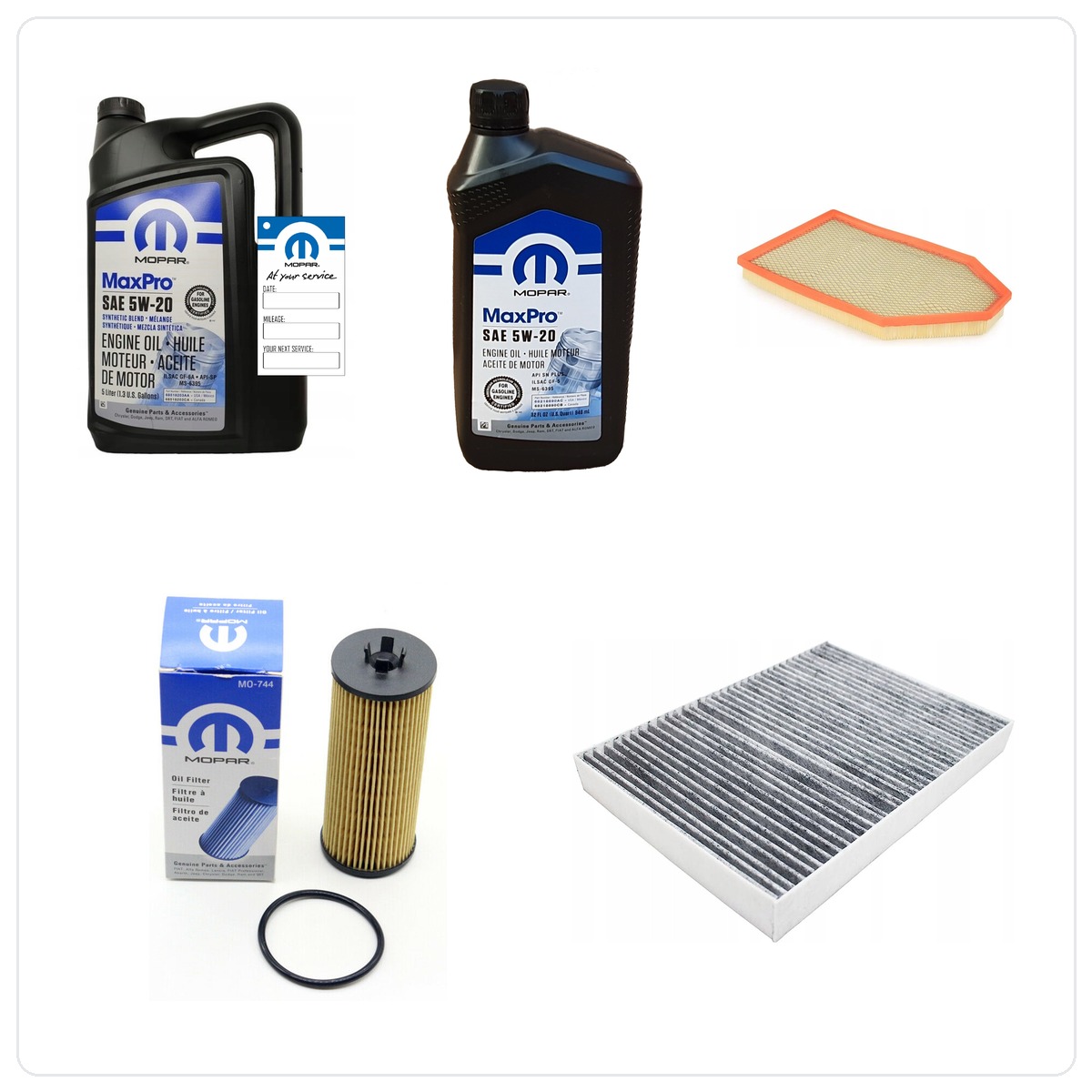 MOPAR MaxPro 5W20 6L with filters Dodge Challenger 3,6 V6 -2013