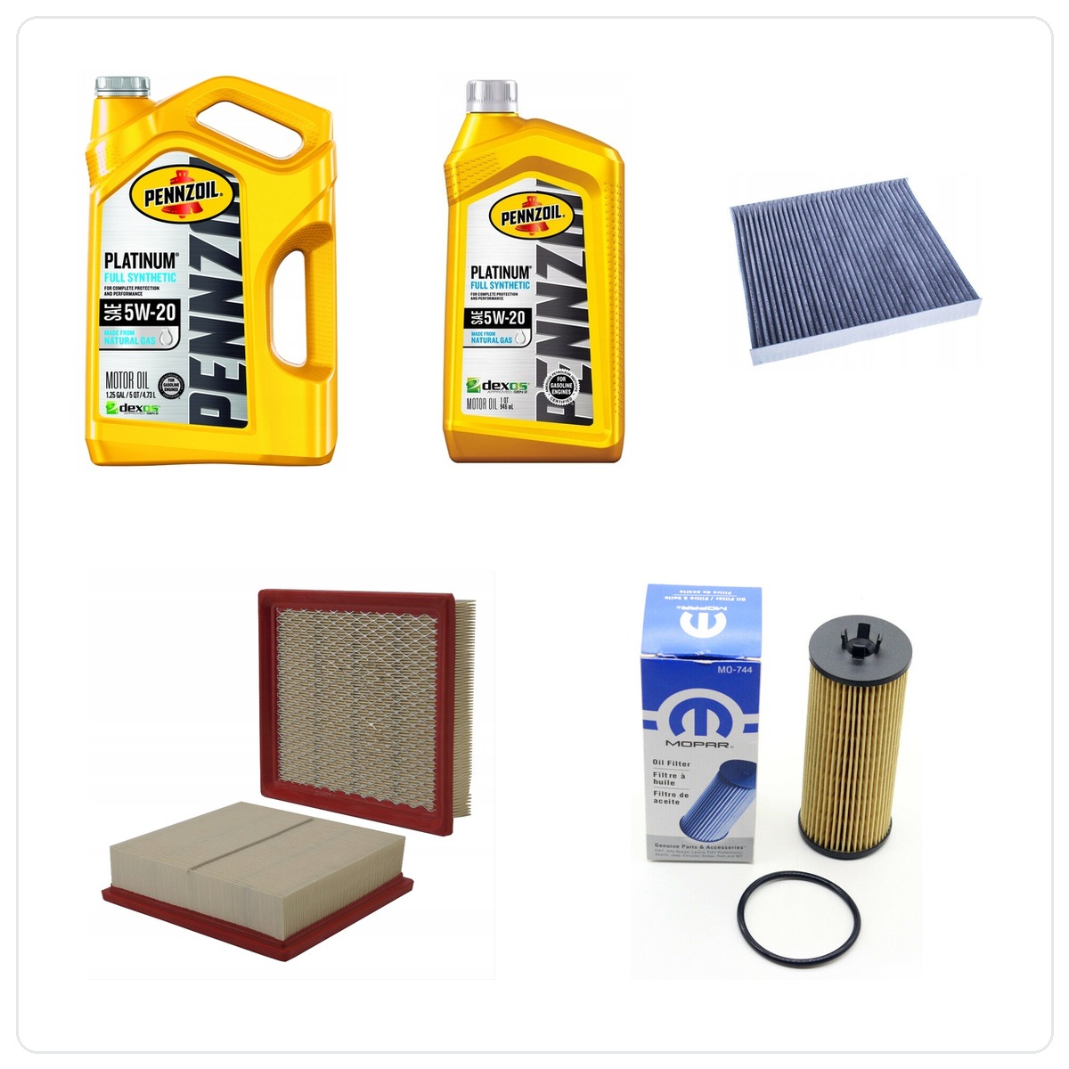 PENNZOIL 5W20 6L mit Filtern Chrysler 300 3,6 V6 -2013