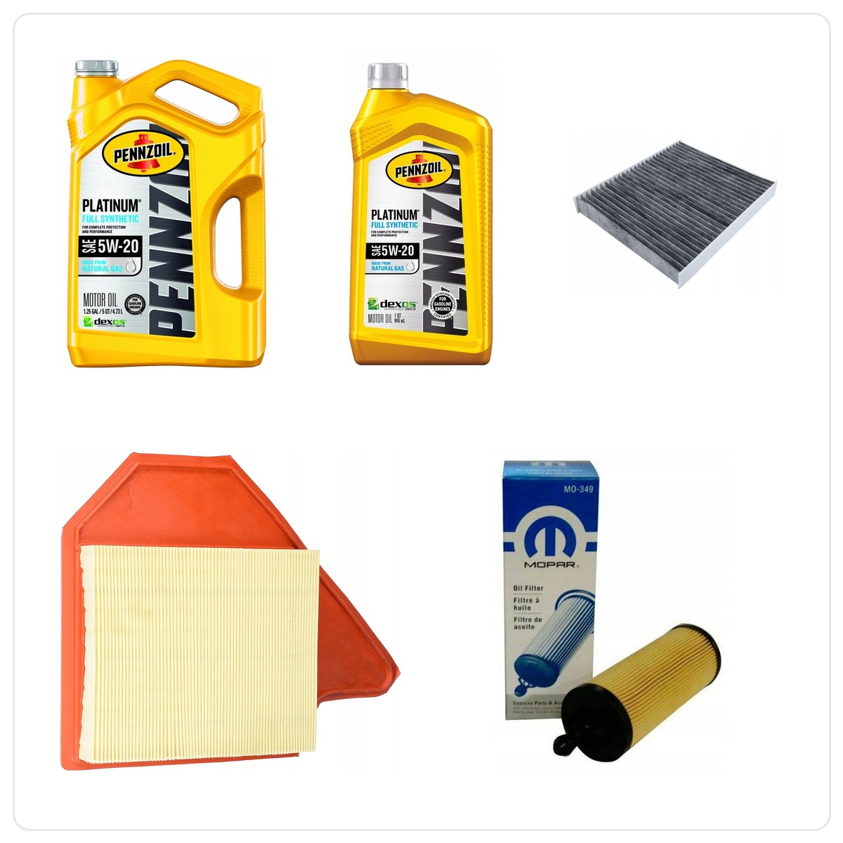 PENNZOIL 5W20 6L mit Filtern Dodge Grand Caravan 3.6 V6 2014-2020