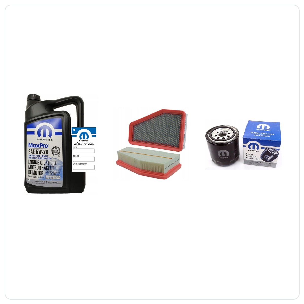 MOPAR MaxPro 5W20 5L with filters Jeep Cherokee 2,4 2019-2023