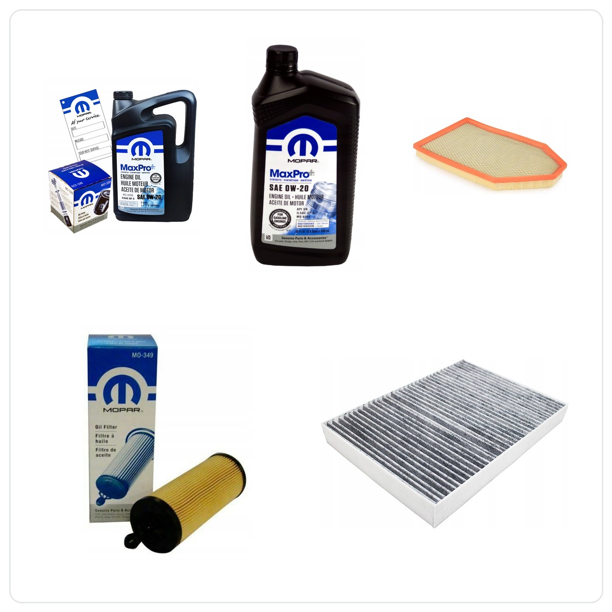 MOPAR MaxPro+ 0W20 6L with filters Dodge Challenger 3,6 V6 2016
