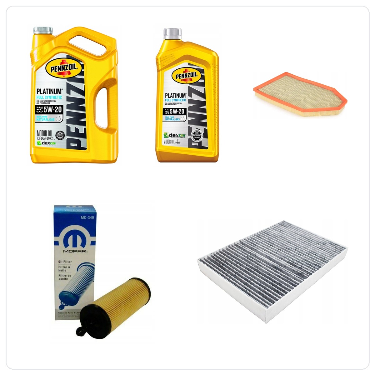 PENNZOIL 5W20 6L z filtrami Dodge Charger 3,6 V6 2014