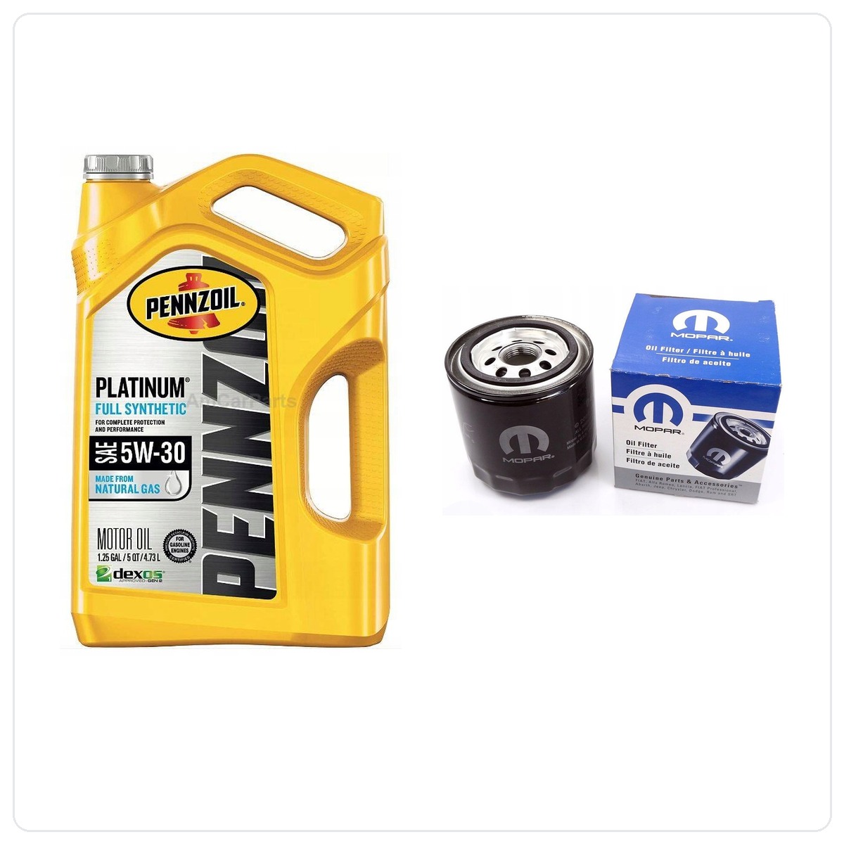PENNZOIL Platinum 5W30 5L + filtr MOPAR MO-339 Jeep Compass 2.0 Turbo 2023-2025