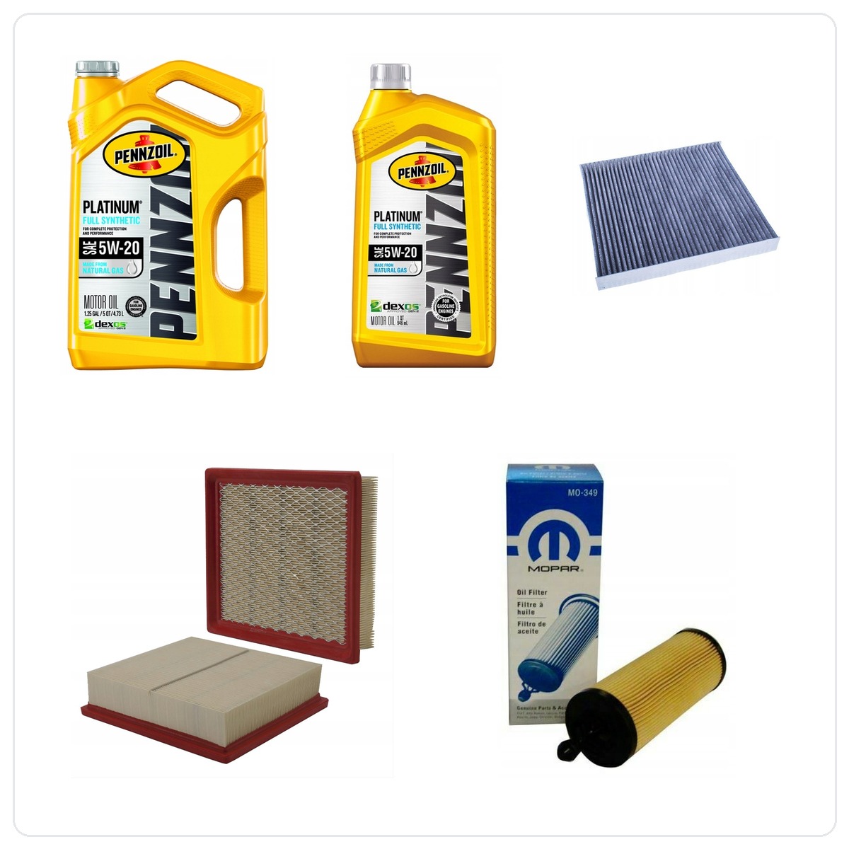 PENNZOIL 5W20 6L mit Filtern Chrysler 300 3,6 V6 2014