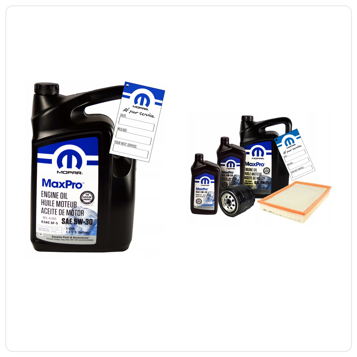 MOPAR MaxPro 5W30 5L + filter MOPAR MO-899 Dodge Charger 3.5 V6 2008-2010